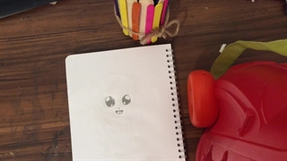 اموزش نقاشی دختر کیوت با روسری