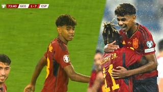 عملکرد لامینه یامال مقابل گرجستان