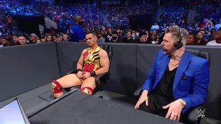 Pat McAfee brawls with Austin Theory during SmackDown broadcast SmackDown March 11 2022