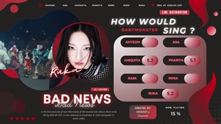 کاور بیبی مانستر آهنگ Bad news کیس آو لایف (هوش مصنوعی )