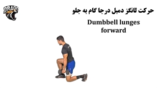 آموزش حرکت لانگز دمبل به جلو | Dumbbell Forward Lunges